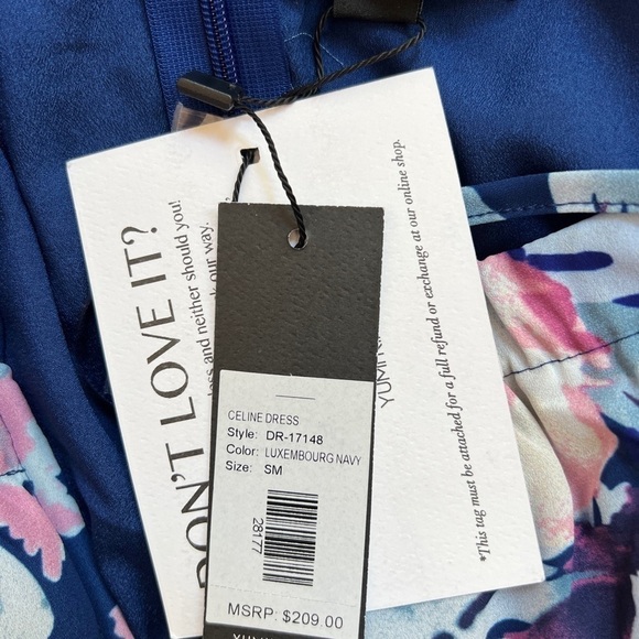 YUMI Kim Celine‎ Blue Floral Flutter Sleeve Mini Dress - Picture 11 of 13